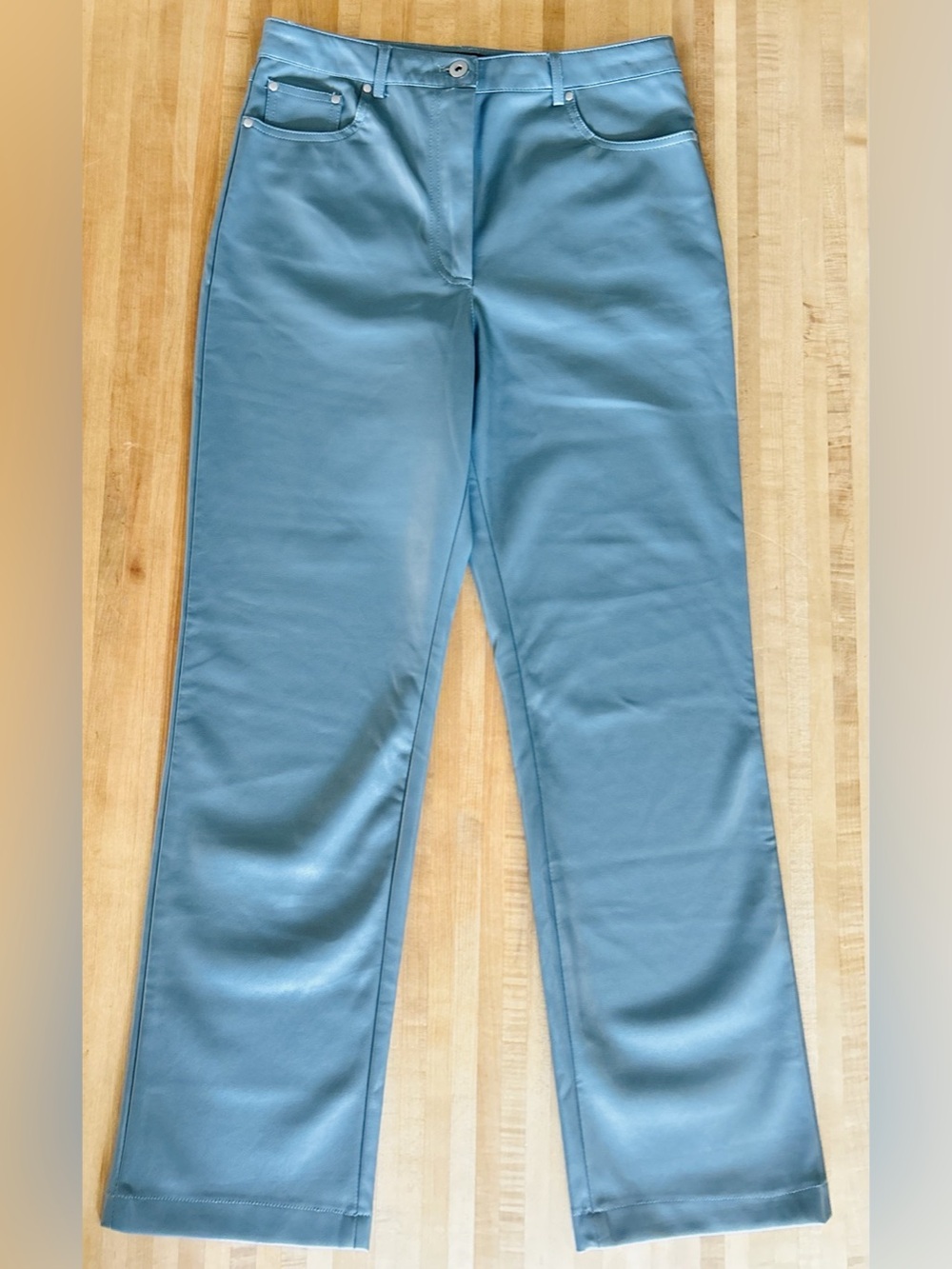 for all mankind vegan Blue Straight Leg Pants Size Medium Like New